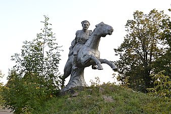 Monumentet över Vasilij Tjapajev.