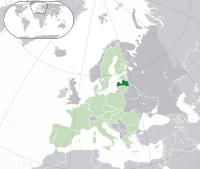 Localisation de la Lettonie