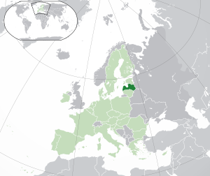 *  Расположение Латвии на карте Европы *  Европейский союз