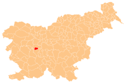 Localização do município de Horjul na Eslovênia