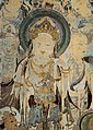 Nástěnná malba Avalokitesvara (Guanyin), uctívání Bodhisattvů a Mendicantů v jeskyni 57.