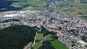 June 2018 view over Bruneck