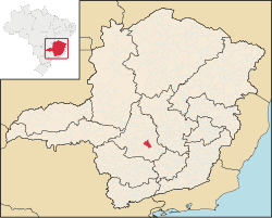 Localização de Divinópolis em Minas Gerais