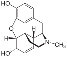 Chemical structure of morphine.