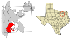 Location of Heath in Rockwall County, Texas