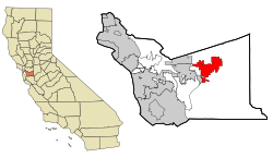 Location of Livermore in Alameda County, California