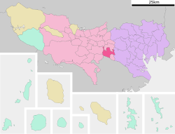 Location of Chōfu in Tokyo Metropolis