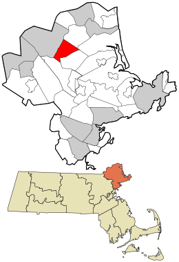 Location in Essex County and Massachusetts.