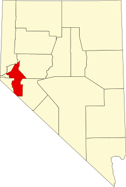 Elhelyezkedése Nevada államban