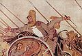 Dareios III pompejilaisessa mosaiikissa