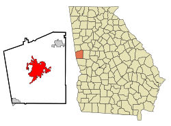 Location in Troup County and Georgia