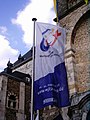 Flag with the logo of the WYD 2005