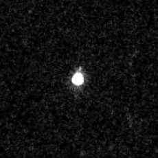 (208996) 2003 AZ84とその衛星である可能性がある天体。2005年12月2日にハッブル宇宙望遠鏡によって画像化された。