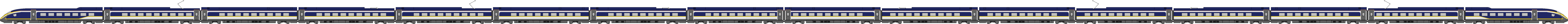 Illustration of the side profile of an e320 unit in current Eurostar livery