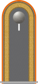 Dienstgradabzeichen auf der Schulterklappe der Jacke des Dienstanzuges für Heeresuniformträger der Feldjägertruppe