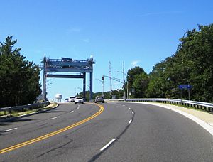 The Lovelandtown Bridge (New Jersey Route 13) crossing over the Point Pleasant Canal