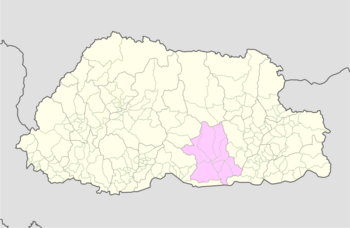 Location of Nangkor Gewog