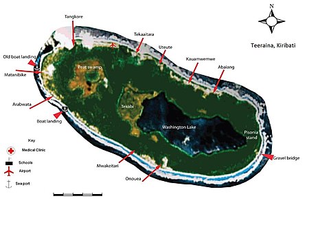 22 Map of Teeraina, Kiribati