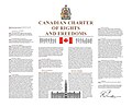 Image 28A copy of the Canadian Charter of Rights and Freedoms (from Culture of Canada)