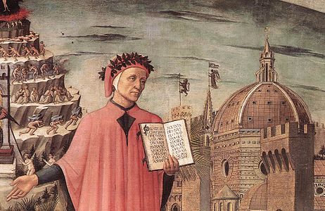 Доменико ди Микелино, фреска «Божественная комедия освящает Флоренцию» (собор Санта-Мария-дель-Фьоре, Флоренция, 1465)