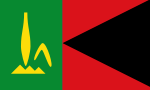Drapeau du gouvernement provisoire du peuple de Vanuatu dirigé par Vanua'aku Pati