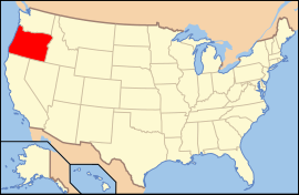 АҚШ картасындағы Орегон штаты