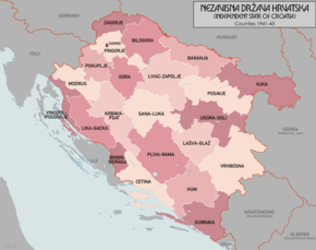 Административное деление Независимого государства Хорватии