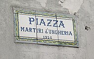Piazza martiri d'Ungheria 1956 in Capri