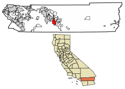 Location of La Quinta in Riverside County, California.