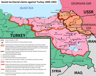 Soviet territorial claims against Turkey 1945-1953