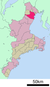 Poziția localității Yokkaichi