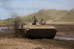 A civilian-owned BMP-1 at the Rally of Historical Military Vehicles in Darłowo; the vehicle's appearance might not be a faithful representation of the original