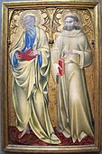 Джованни ди Паоло (1403-1482). «Евангелист Матфей и Св. Франциск Ассизский», 1435, Метрополитен-музей, Нью-Йорк