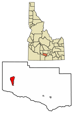 Location of Jerome in Jerome County, Idaho.