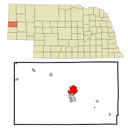 Location of Scottsbluff, Nebraska