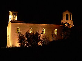 A night view of the old church in Septèmes-les-Vallons