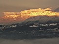 Coucher de soleil sur le Parmelan vu depuis Héry-sur-Alby.