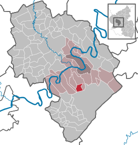 Poziția Gornhausen pe harta districtului Bernkastel-Wittlich