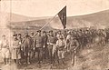 Cheta of Yane Sandanski with his flag and Bulgarian officers during Balkan wars, 1912-1913