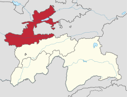 Location of صوبہ سغد Вилояти Суғд
