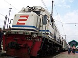 GE U20C locomotive condrollate combletamènde da 'u combiuter jndr'à Indonesie, #CC204-06