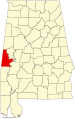 State map highlighting Sumter County