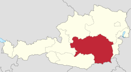श्टायरमार्कचे ऑस्ट्रिया देशाच्या नकाशातील स्थान