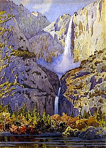 Gunnar Widforss, Yosemite Falls, 1922.