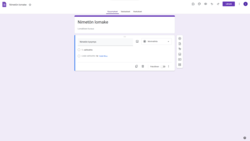 Kuvakaappaus Google Formsin suomenkielisestä versiosta