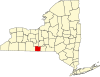 Округ Шеманг на карте штата.