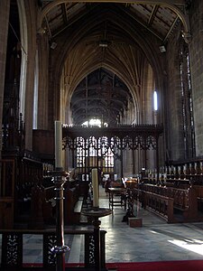 Interior view looking west from the sanctuary