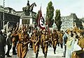 Бойцы СА во главе с Хорстом Весселем маршируют по улицам Нюрнберга, 1929 г.