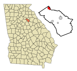 Location in Oconee County and the state of Georgia