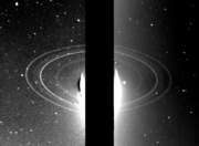 Rings of Neptune taken in occultation from 280,000km